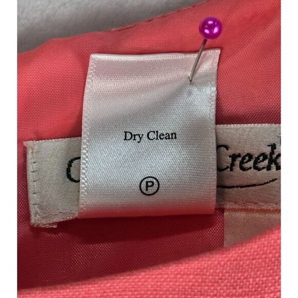 Coldwater Creek Maxi Sun Dress Linen Shift 6 Coal Pink VTG Lined Beaded Top - Picture 8 of 10